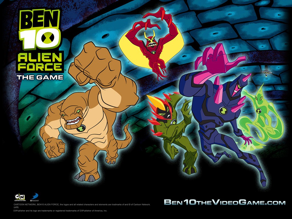 "Ben 10: Alien Force" desktop wallpaper (1024 x 768 pixels)