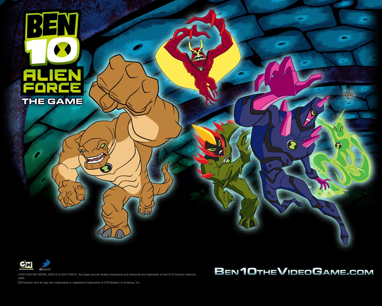 "Ben 10: Alien Force" desktop wallpaper (1280 x 1024 pixels)