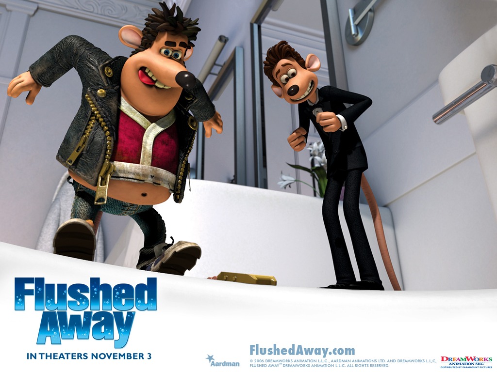 "Flushed Away" desktop wallpaper (1024 x 768 pixels)